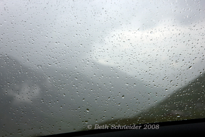 View of Col d'Agnel in the rain View of Col d'Agnel in the rain