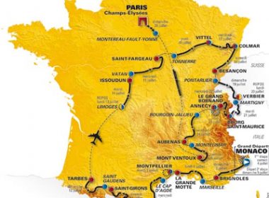 2009 Tour de France map