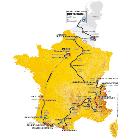 2010 Tour de France Route