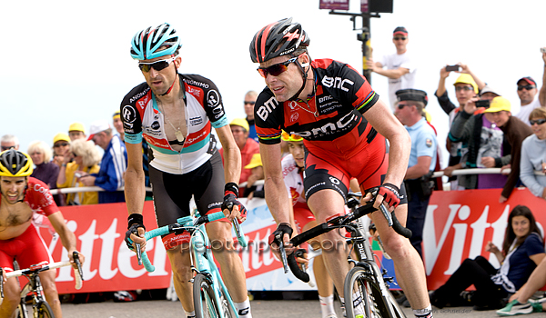 Cadel Evans on Mont Ventoux