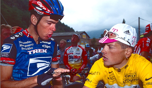 Andreu, Ullrich discussing doping during the 1998 TdF strike
